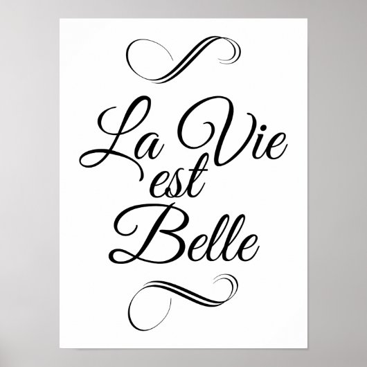 La vie est belle poster (Voorkant)