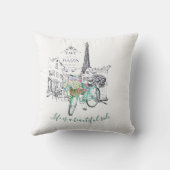 La vie est une belle balade kussen (Achterkant)