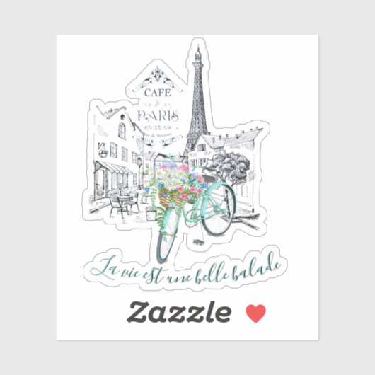 La vie est une belle balade sticker (Vel)