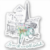 La vie est une belle balade sticker (Voorkant)