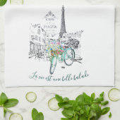 La vie est une belle balade theedoek (Gevouwen)