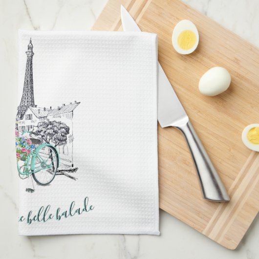 La vie est une belle balade theedoek (Quarter Fold)