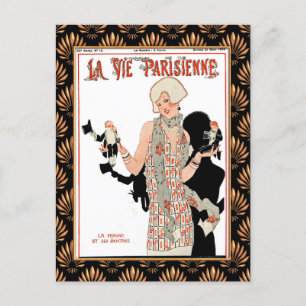 La Vie Parisienne 1920s magazine cover Briefkaart
