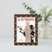 La Vie Parisienne 1920s magazine cover Briefkaart (Staand voorkant)