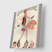 La Vie Parisienne Art Deco Wall klok (Hoek)