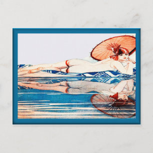 La Vie Parisienne - Bathers Reflection Briefkaart