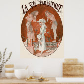 La Vie Parisienne - Devant les sarcofagen du Louv Poster (Keuken)