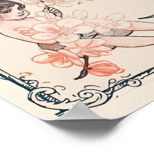 La Vie Parisienne - Fleurs de pêcher Poster (Hoek)