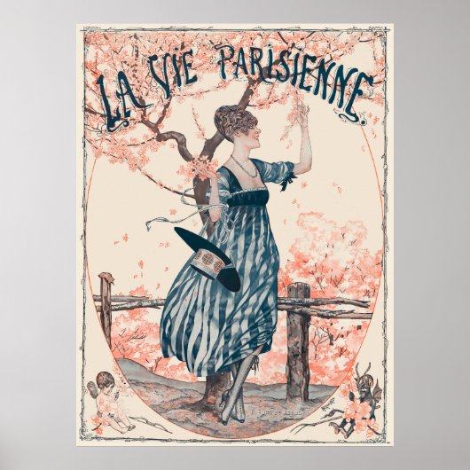 La Vie Parisienne - Fleurs de pêcher Poster (Voorkant)