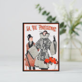 La Vie Parisienne - Franse Mode Briefkaart (Staand voorkant)