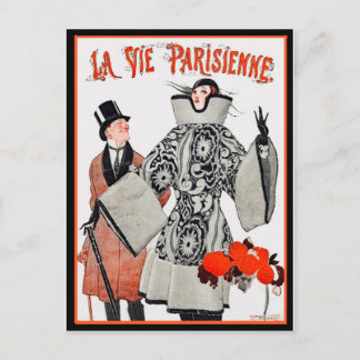 La Vie Parisienne - Franse Mode Briefkaart