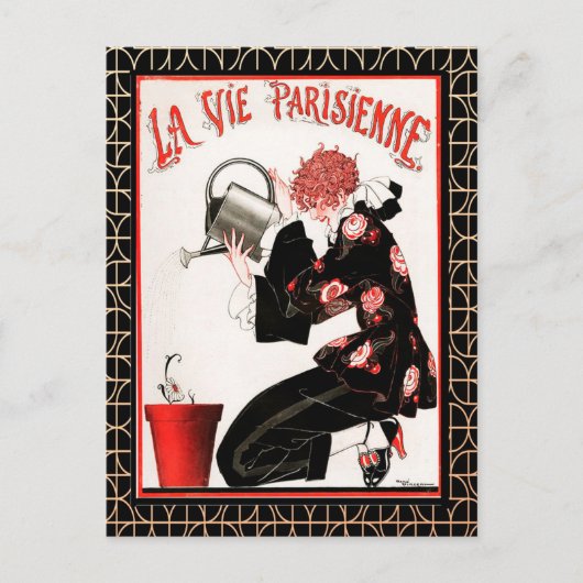 La Vie Parisienne - Het Briefkaart van de bloemen  (Voorkant)