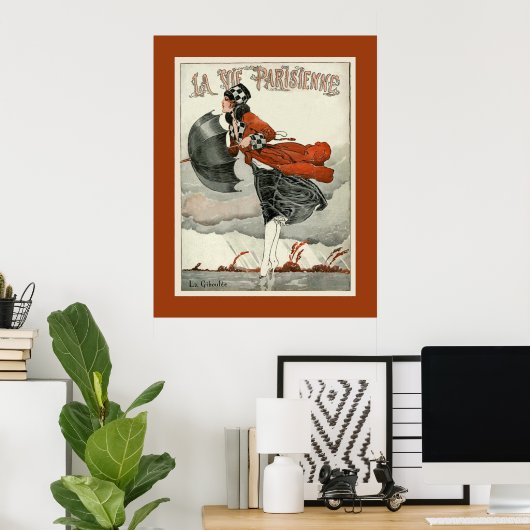 La Vie Parisienne ~ La Giboulee ~ Sleet 1918 Poster (Thuiskantoor)