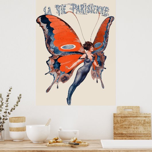 La Vie Parisienne - La messagère de l'été Poster (Keuken)