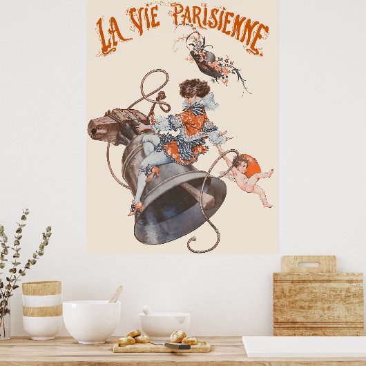 La vie parisienne - Les cloches de Pâques ont rame Poster (Keuken)