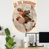 La Vie Parisienne - Partir, c'est... koerier un pe Poster (Thuiskantoor)