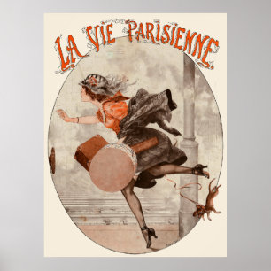 La Vie Parisienne - Partir, c'est... koerier un pe Poster