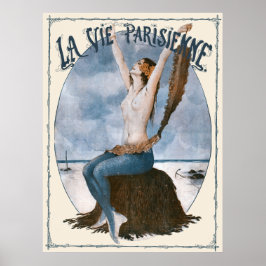 La Vie Parisienne - sur la Plage de Deauville, Fra Poster