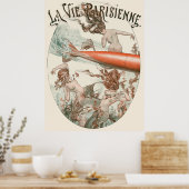 La Vie Parisienne - Une torpille à Trouville-sous- Poster (Keuken)