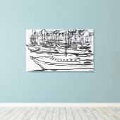 La Vilaine | La Roche-Bernard, Bretagne Canvas Afdruk (Insitu (Houten vloer))