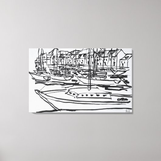 La Vilaine | La Roche-Bernard, Bretagne Canvas Afdruk (Voorkant)