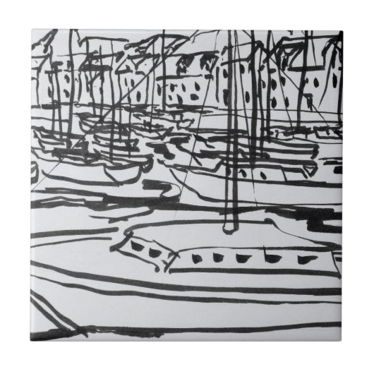 La Vilaine | La Roche-Bernard, Bretagne Tegeltje (Voorkant)