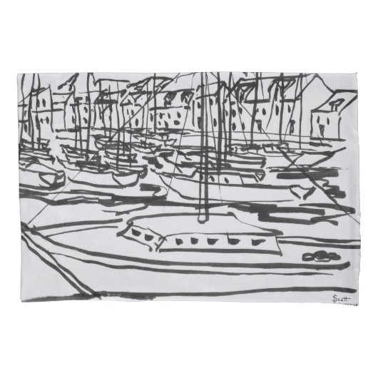 La Vilaine Rivier | La Roche-Bernard, Bretagne Kussensloop (Voorkant-Links)