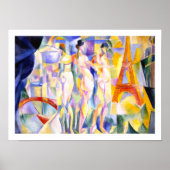La ville de Parijs door Delaunay - Abstracte kunst Poster (Voorkant)
