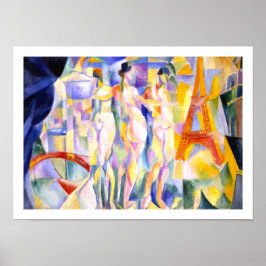 La ville de Parijs door Delaunay - Abstracte kunst Poster