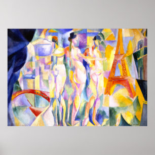 La ville de Paris door Robert Delaunay - Abstract Poster