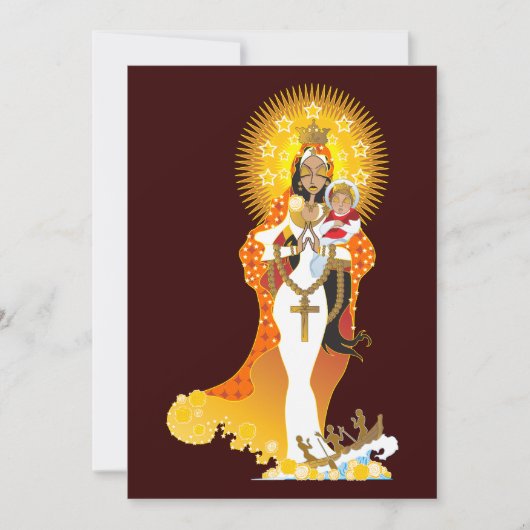 La Virgen de la Caridad del Cobre Invitations Kaart (Voorkant)