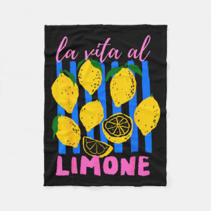 La Vita Al Limone Grappige Italiaanse Citroen Frui Fleece Deken