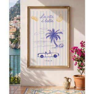 La Vita È Bella Italiaanse Poster