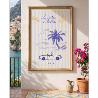 La Vita È Bella Italiaanse Poster