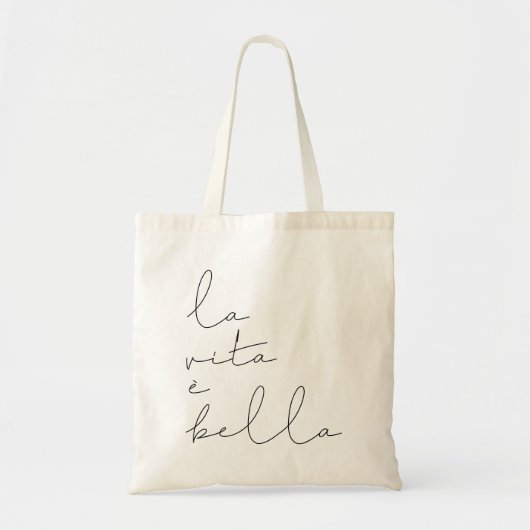 La vita è bella tote bag (Voorkant)
