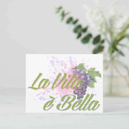 La Vita e'Bella Briefkaart (Staand voorkant)