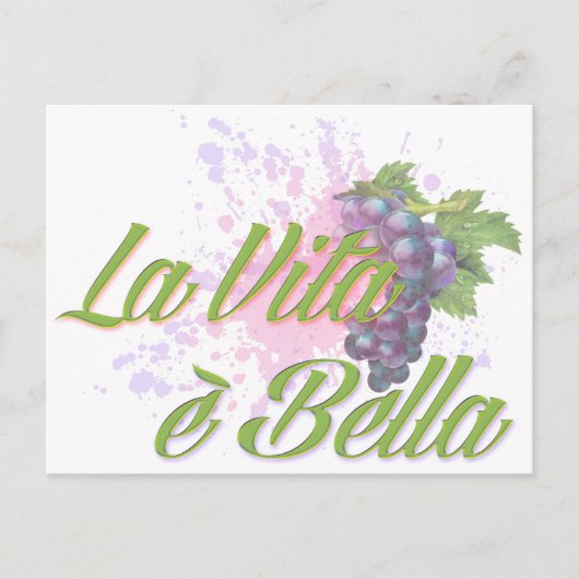 La Vita e'Bella Briefkaart (Voorkant)