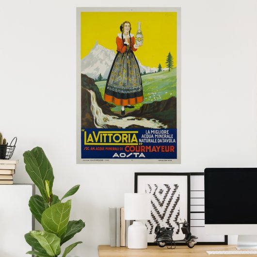 La Vittoria, Courmayeur, Acque minerali Poster (Thuiskantoor)