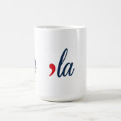 LA voor Kamala Harris. Wit, rood, blauw Koffiemok (Center)