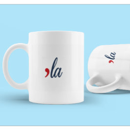 LA voor Kamala Harris. Witte, rode, blauwe kleuren Koffiemok