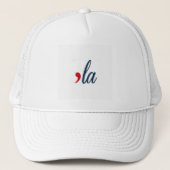 LA voor Kamala Harris. Witte, rode, blauwe kleuren Trucker Pet (Voorkant)