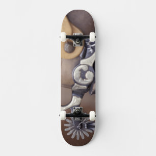 LA, VS, Texas, Lubbock Cowboy laars en spoor Skateboard