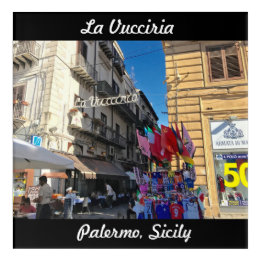 La Vucciria (Chaos) in Palermo, Sicilië Acryl Muurkunst