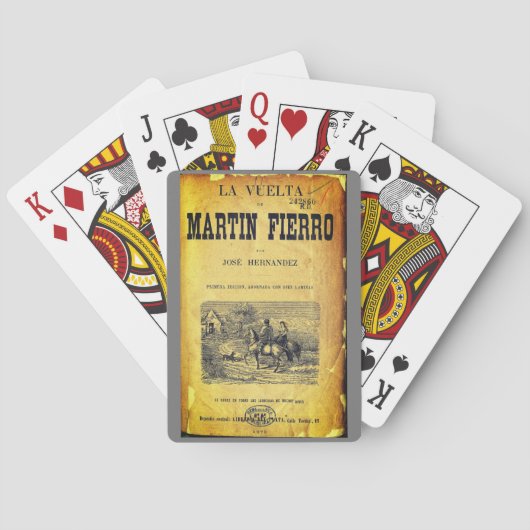 La Vuelta de Martín Fierro (Hoesje, 1879) Pokerkaarten (Achterkant)