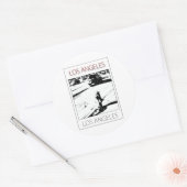 LA-waterpomp Ronde Sticker (Envelop)