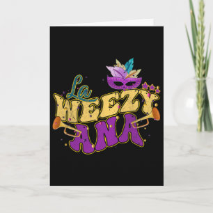 La Weezy Ana Groovy Mardi Gras Louisiana Mannen Vr Kaart