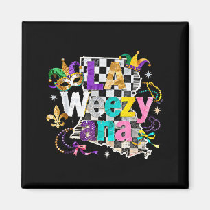 La Weezy Ana Louisiana Mardi Gras Carnaval Ontwerp Magneet