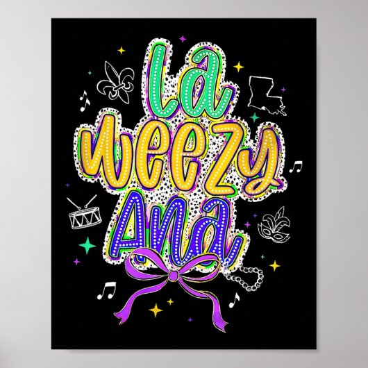 La Weezy Ana Mardi Gras Dikke Dinsdag Coquette Poster (Voorkant)