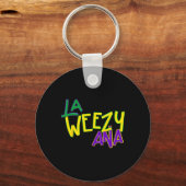 La Weezy Ana Mardi Gras Louisiana Dikke Dinsdag Vr Sleutelhanger (Voorkant)