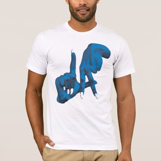 LA White + Back T-shirt (Voorkant)